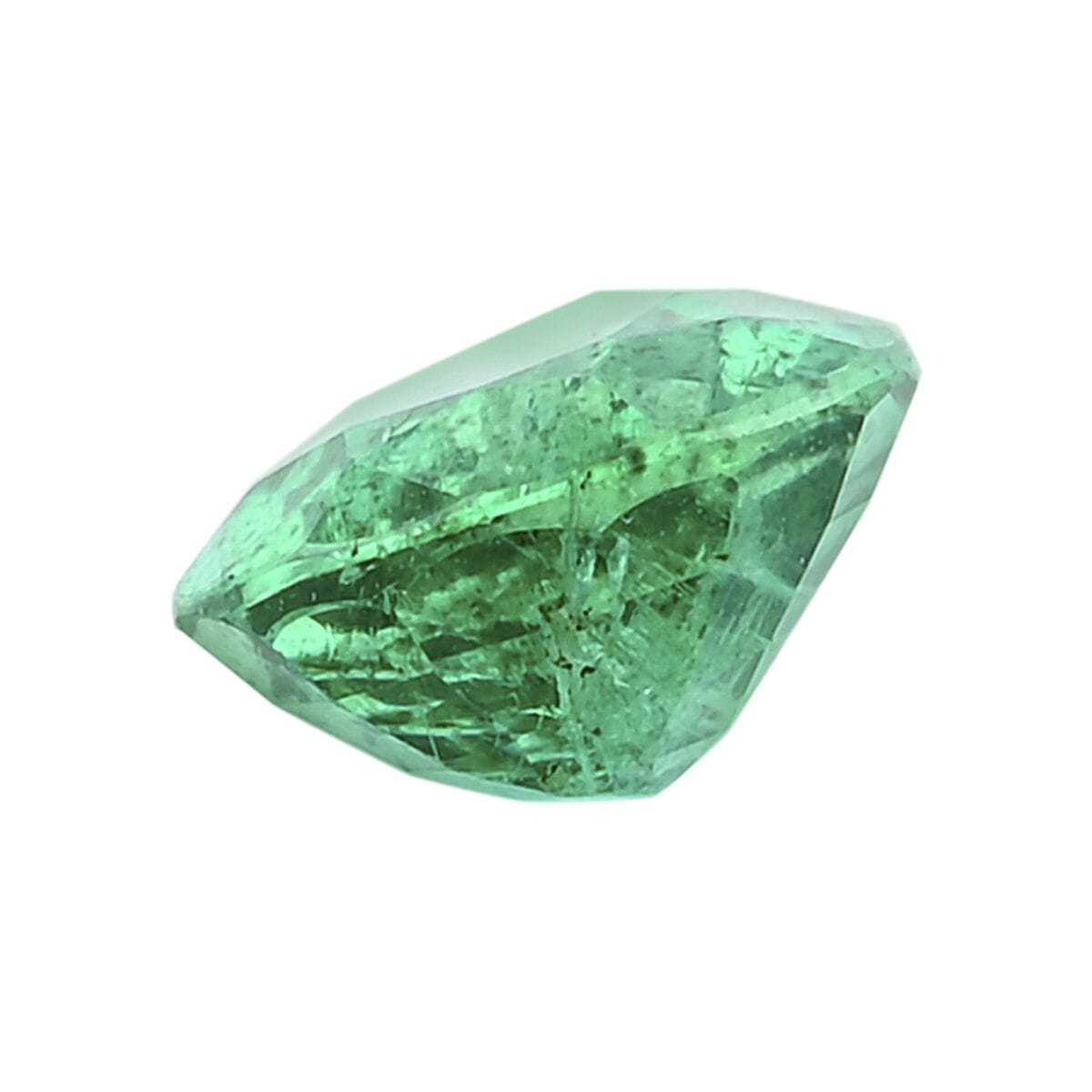 Certified & Appraised AAAA Kagem Zambian Emerald (Pear Free Size) 1.00 ctw image number 1
