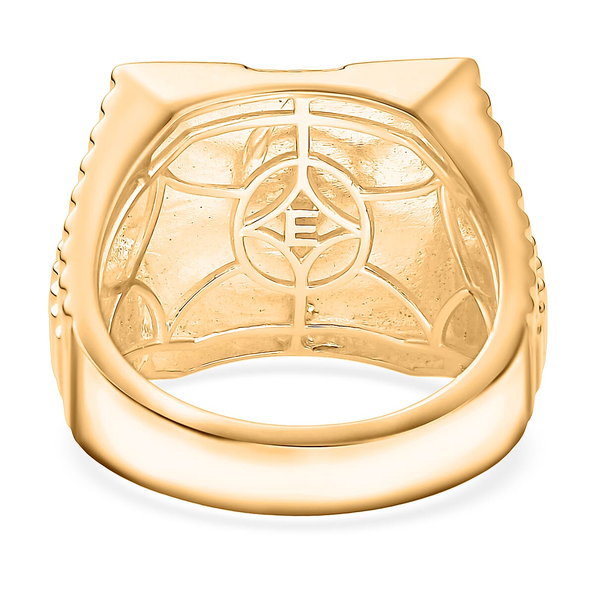 EverTrue Bronzella Collection Cross Men's Ring in 18K YG Plated Bronze (Size 11.0)