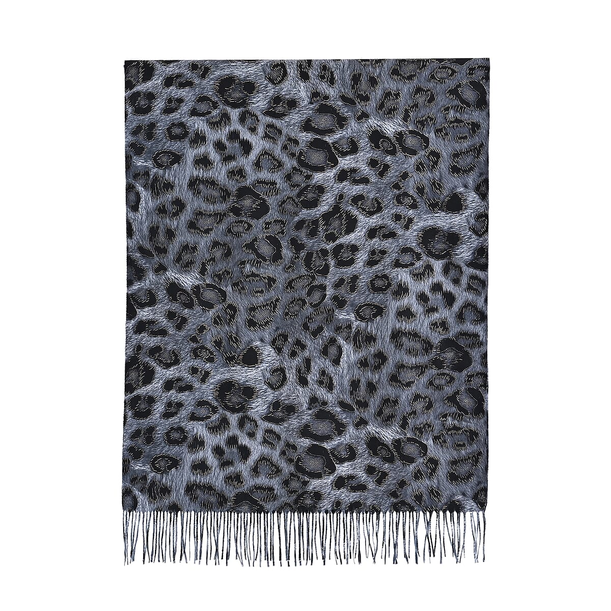 TAMSY Slate Leopard Print Scarf image number 1
