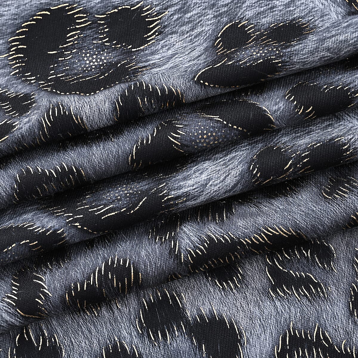 TAMSY Slate Leopard Print Scarf image number 2