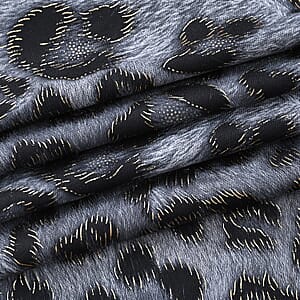 TAMSY Slate Leopard Print Scarf