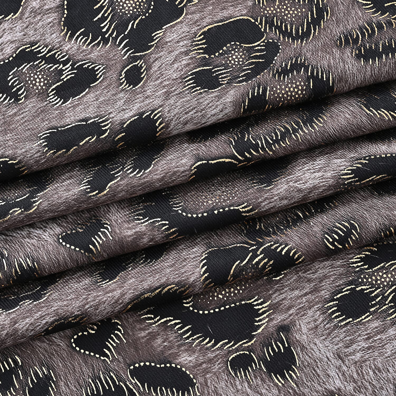 TAMSY Grey Leopard Print Scarf