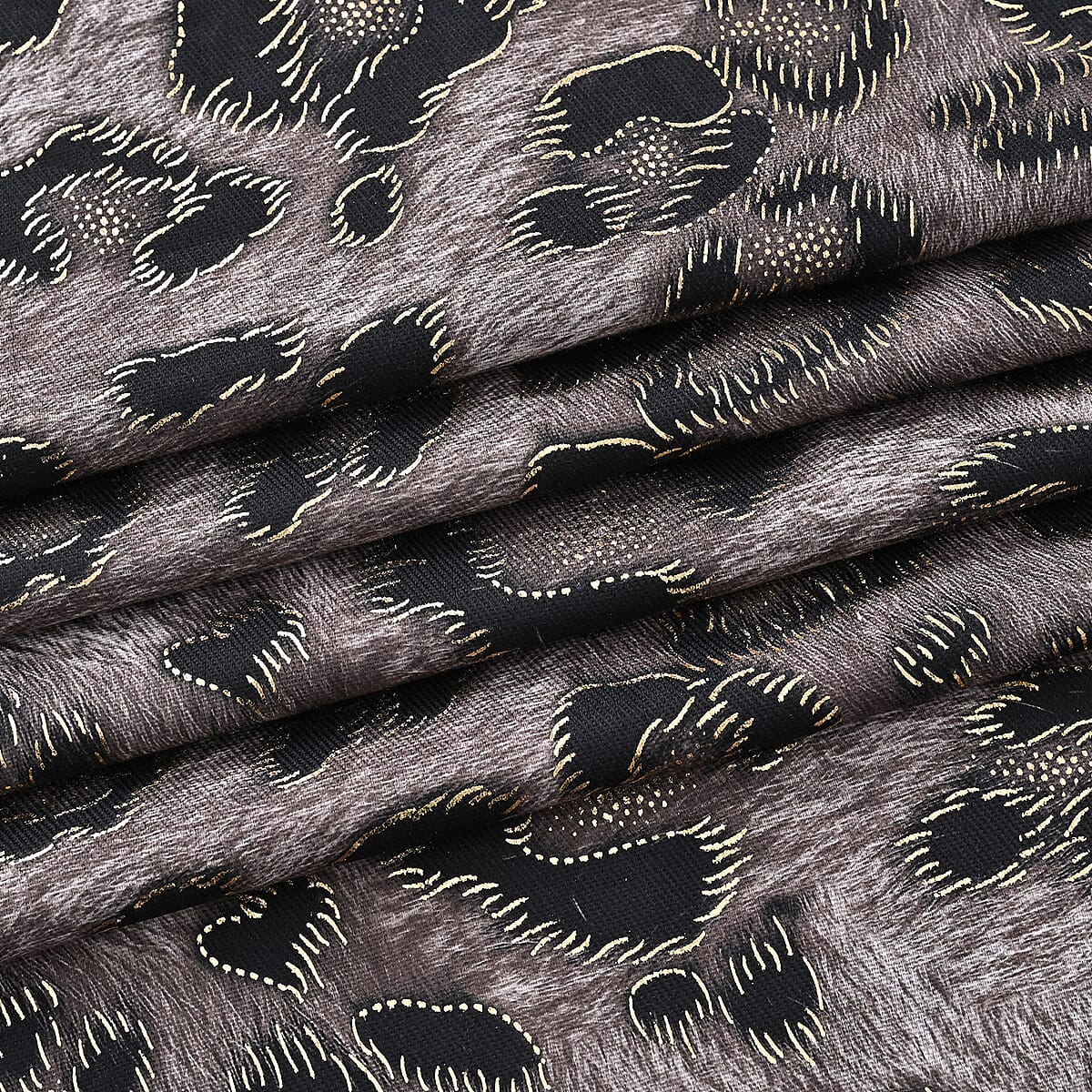 TAMSY Grey Leopard Print Scarf image number 2