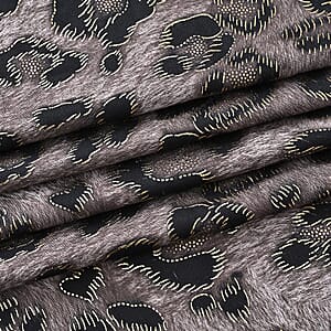 TAMSY Grey Leopard Print Scarf