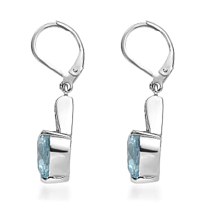 EverTrue Sky Blue Topaz 8.40 ctw Earrings in Stainless Steel