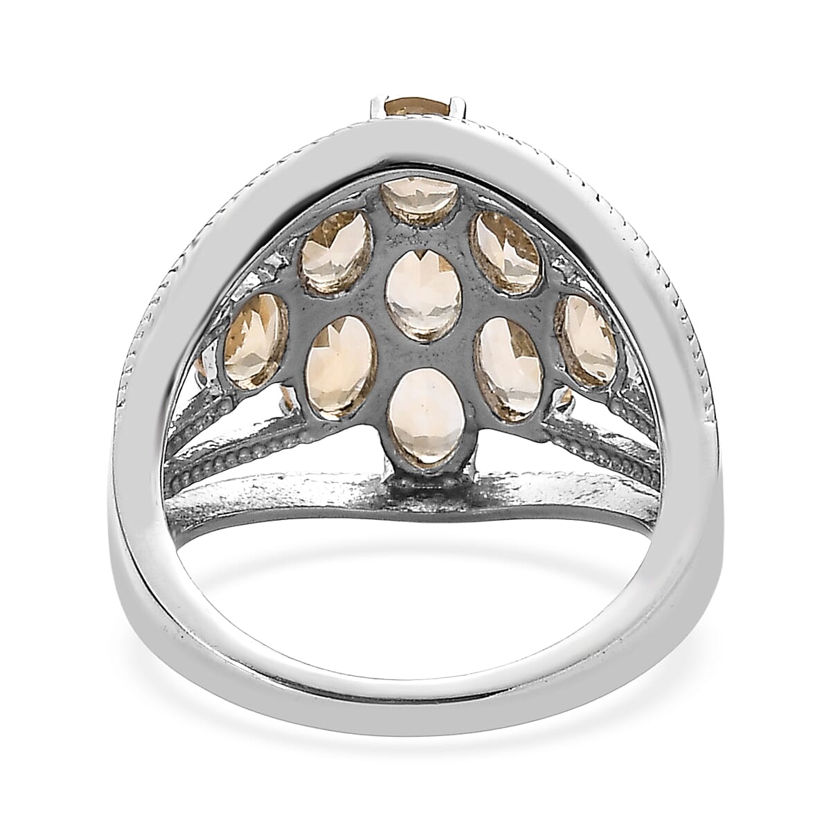 EverTrue Brazilian Citrine Ring in Stainless Steel 4.25 ctw (Size 5.0) image number 4