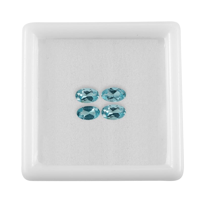 Blue Apatite Set of 2 (Ovl 5x3 mm) 0.88 ctw Loose Gemstone