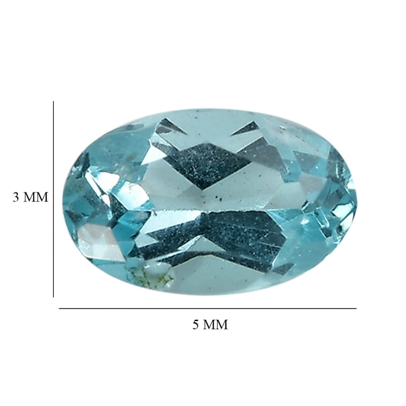 Blue Apatite Set of 2 (Ovl 5x3 mm) 0.88 ctw Loose Gemstone