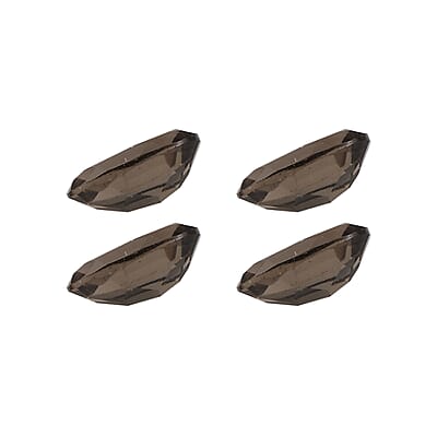Set of 4 Brazilian Smoky Quartz (Oval 5x3 mm) 1A 0.77 ctw Loose Gemstone