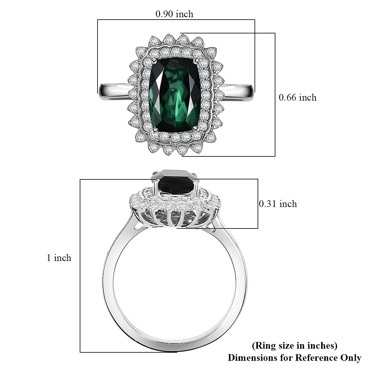 Certified & Appraised Rhapsody AAAA Santa Rosa Tourmaline and E-F VS Diamond 2.93 ctw Ring in 950 Platinum (Size 8.0) 7.40 Grams image number 5