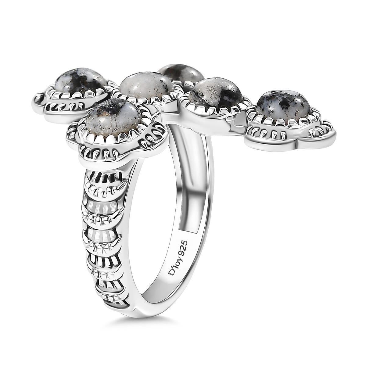 Artisan Crafted D'Joy White Buffalo 4.00 ctw Ring in Sterling Silver (Size 10.0)  image number 3