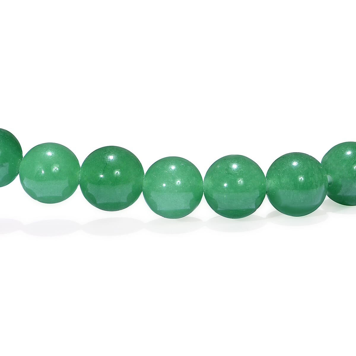 Livmore Green Aventurine Beaded Stretch Bracelet with Cross Charm (3In) 230ctw image number 6
