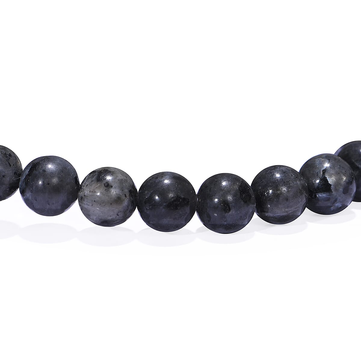 Livmore Labradorite Beaded Stretch Bracelet with Cross Charm (3In) 230ctw image number 6