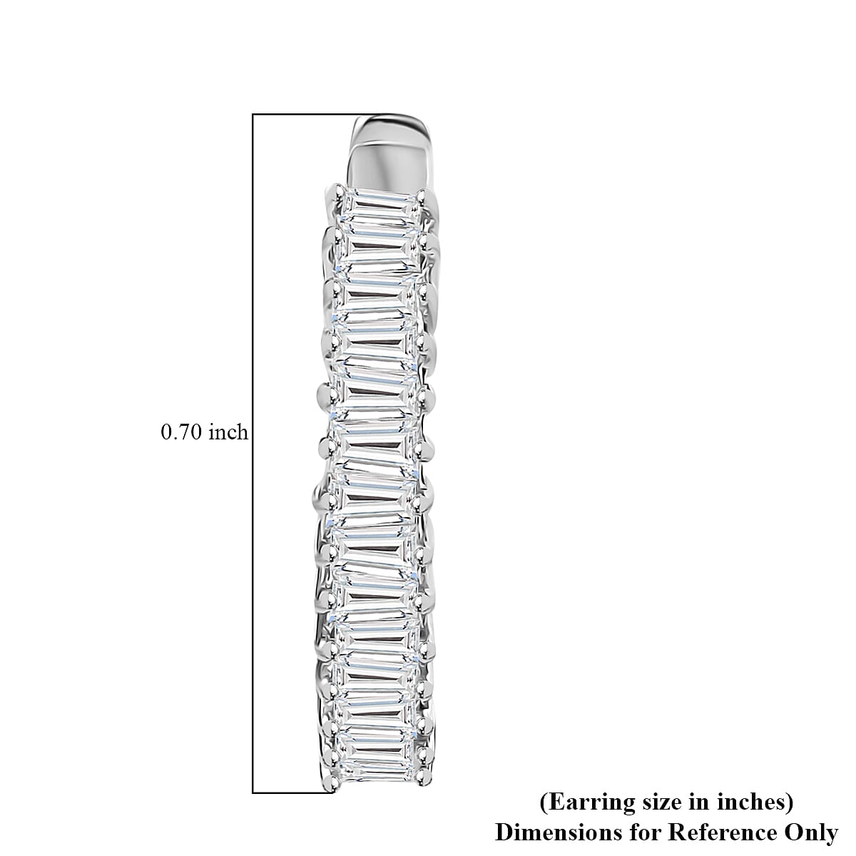 Luxuriant Lab Grown Diamond 1.32 ctw Hoop Earrings in Rhodium Over Sterling Silver  image number 4