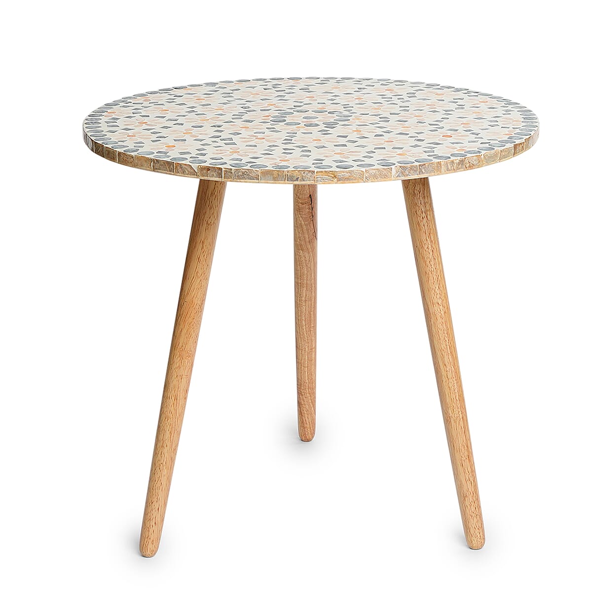 Livmore Multi Color Celestial Garden Pattern Nacre Side Table - Large  image number 4