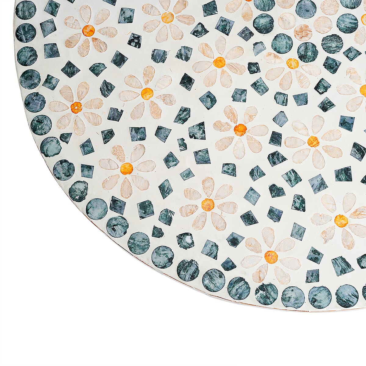 Livmore Multi Color Celestial Garden Pattern Nacre Side Table - Large  image number 6