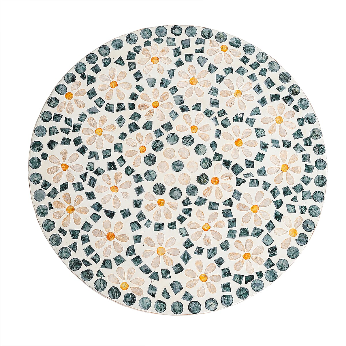 Livmore Multi Color Celestial Garden Pattern Nacre MOP Top Side Table - Small image number 5