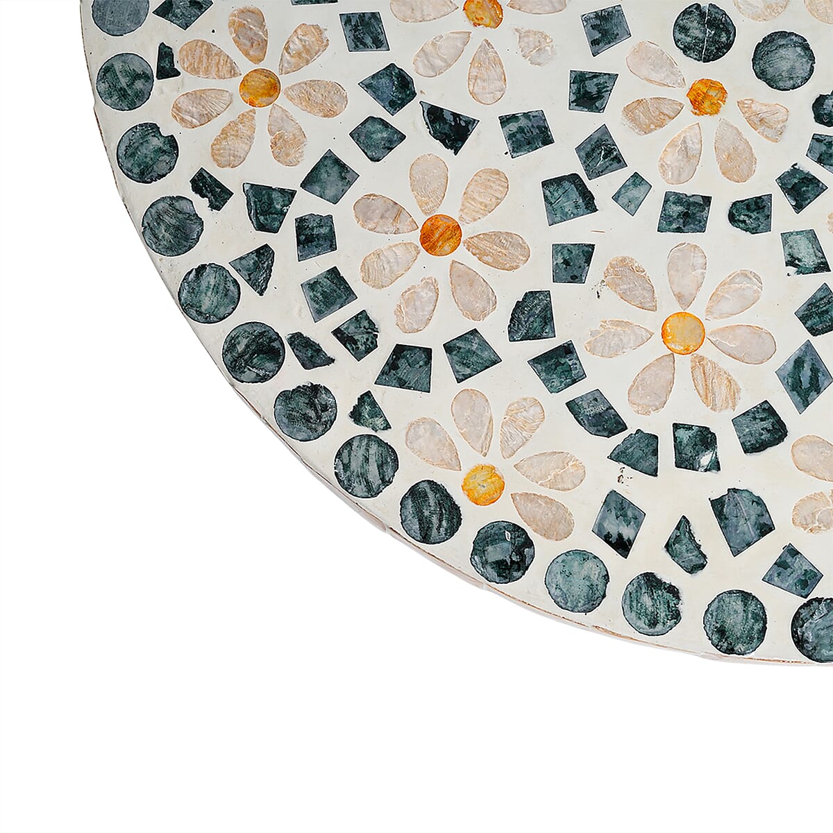 Livmore Multi Color Celestial Garden Pattern Nacre MOP Top Side Table - Small image number 6