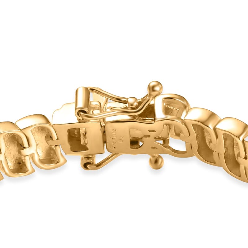 EverTrue Bronzella Collection Wave Link Bracelet in 18K YG Plated Bronze (7.25 In)