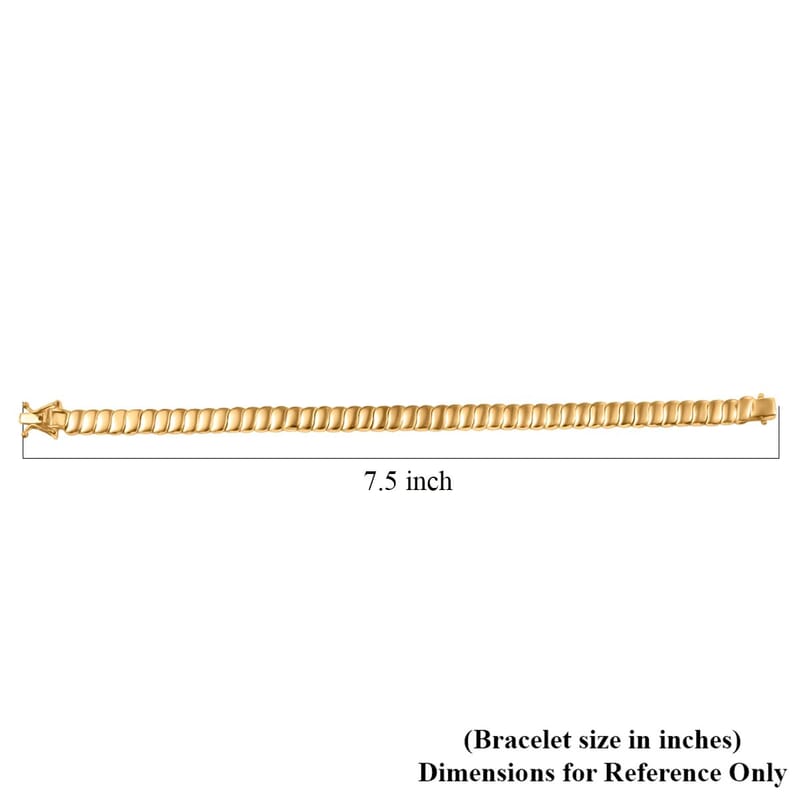 EverTrue Bronzella Collection Wave Link Bracelet in 18K YG Plated Bronze (7.25 In)