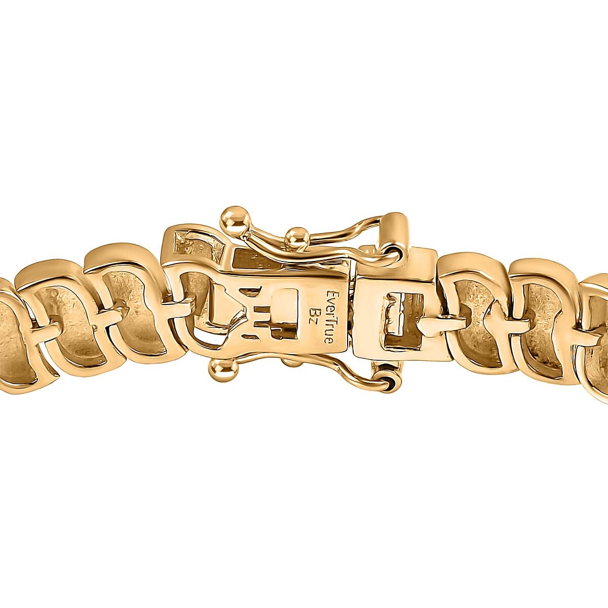 EverTrue Bronzella Collection Wave Link Bracelet in 18K YG Plated Bronze (8.00 In) image number 3