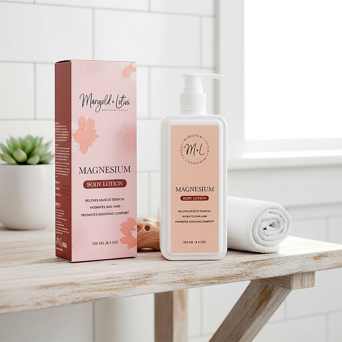 Marigold & Lotus Magnesium Lotion - Unscented image number 1