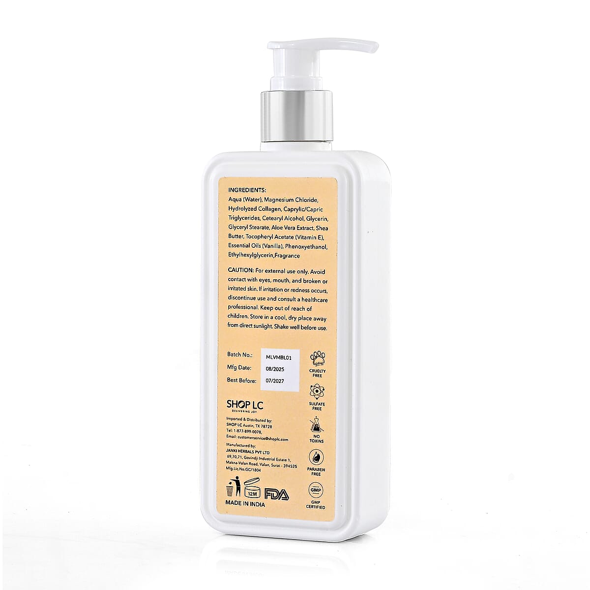 Marigold & Lotus Magnesium Lotion - Vanilla Scent image number 5