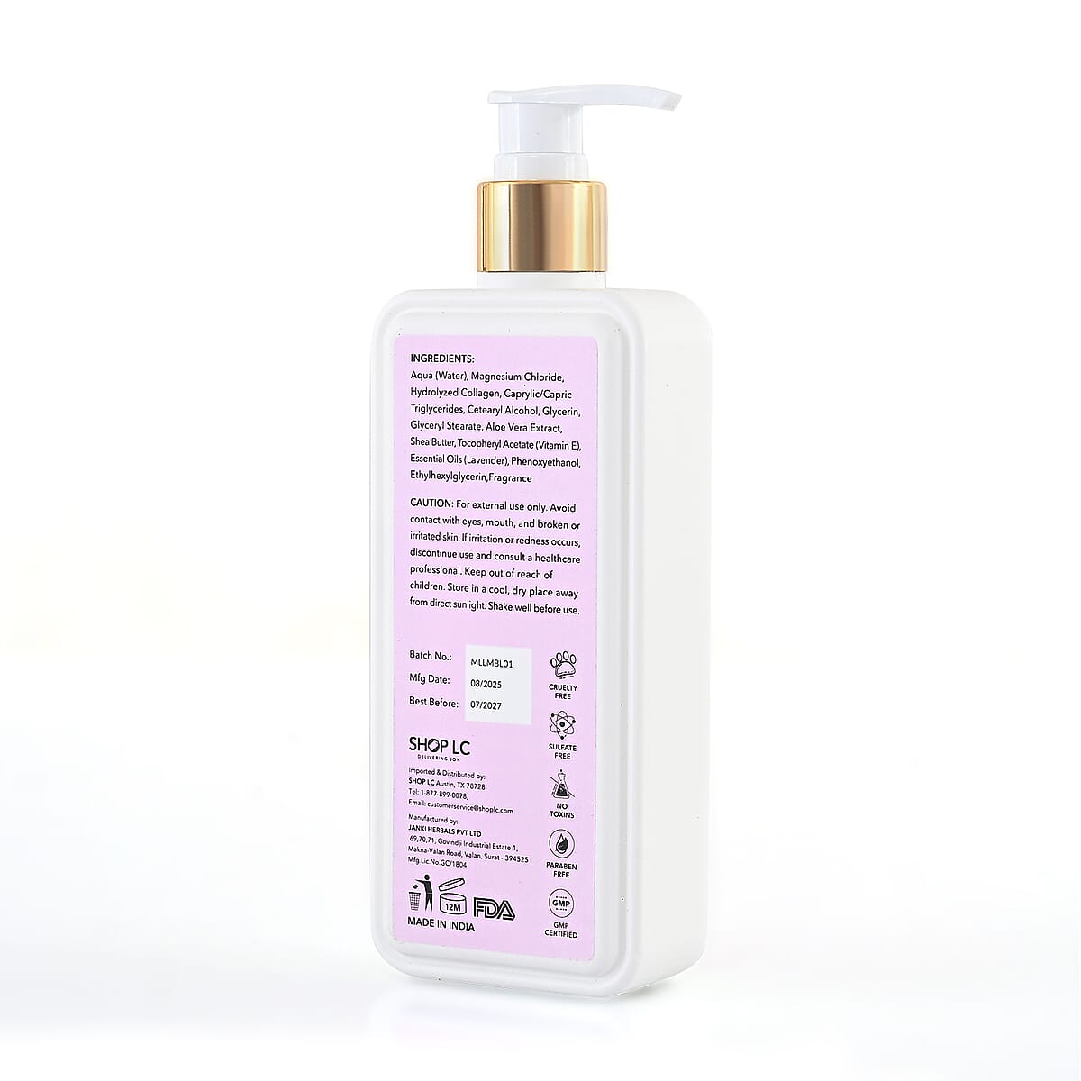 Marigold & Lotus Magnesium lotion - Lavender Fragrance  image number 5