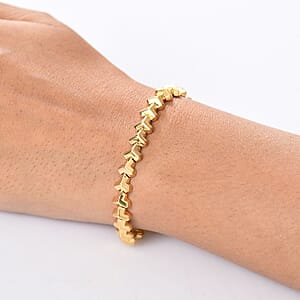 EverTrue Bronzella Collection Arrow of Amour Bracelet in 18K YG Plated Bronze (8.00 In)