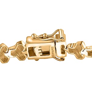 EverTrue Bronzella Collection Arrow of Amour Bracelet in 18K YG Plated Bronze (8.00 In)