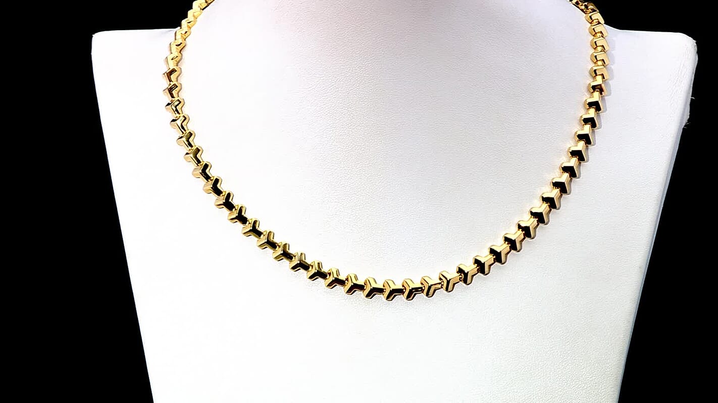 EverTrue Bronzella Collection Arrow of Amour Necklace in 18K YG Plated Bronze 18 Inches
