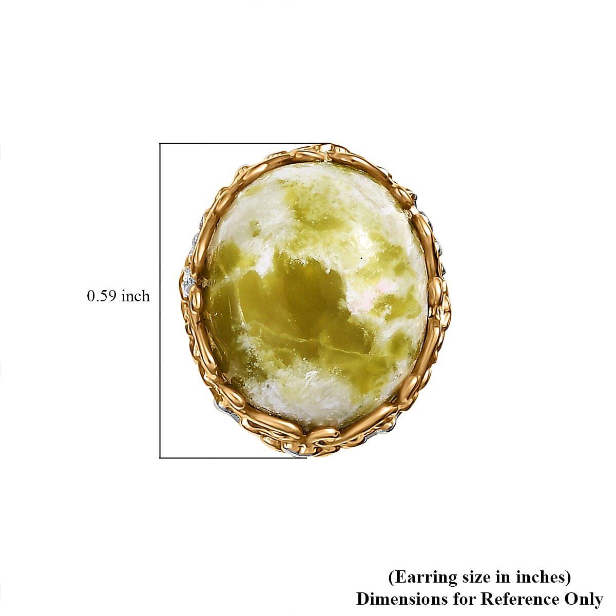 EverTrue Connemara Marble 10.30 ctw Celtic Filigree Earringa in 18K YG Plated and Platinum Bond image number 5