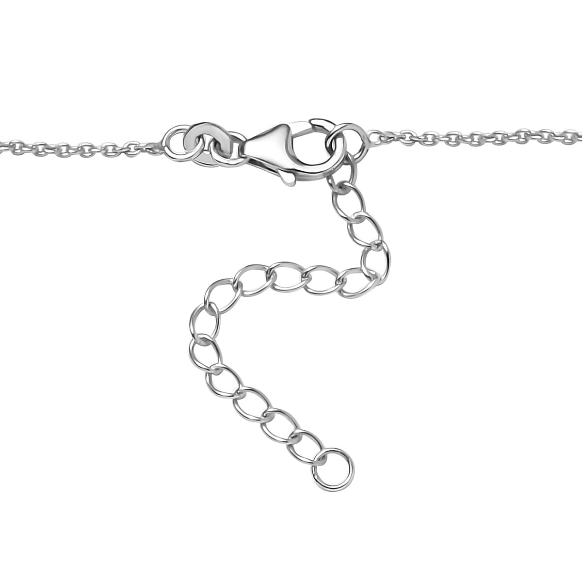 D'Joy Sleeping Beauty Turquoise 16.25 ctw Crown Mosaic Necklace in Rhodium Over Sterling Silver 18 Inches image number 4