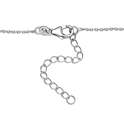 D'Joy Sleeping Beauty Turquoise 16.25 ctw Crown Mosaic Necklace in Rhodium Over Sterling Silver 18 Inches