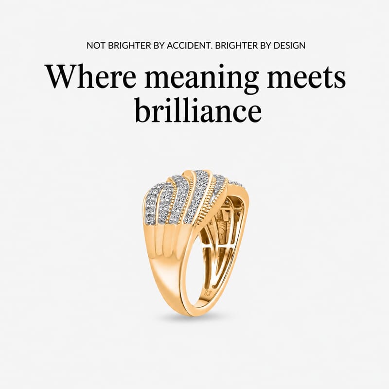 Luxuriant Lab Grown Diamond G-H SI 1.00 ctw Ring in 18K Vermeil Yellow Gold Over Sterling Silver (Size 6.0)