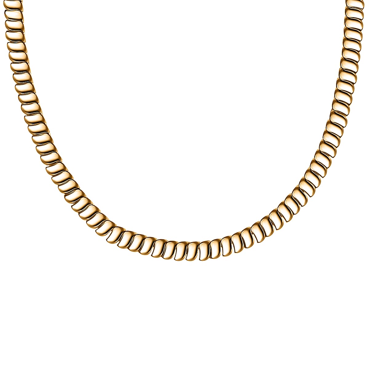 EverTrue Bronzella Collection Wave Link Necklace in 18K YG Plated Bronze 18 Inches image number 0