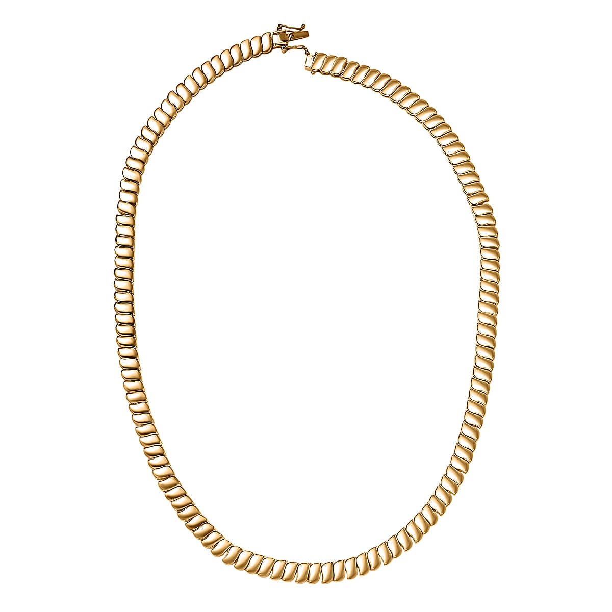 EverTrue Bronzella Collection Wave Link Necklace in 18K YG Plated Bronze 18 Inches image number 3