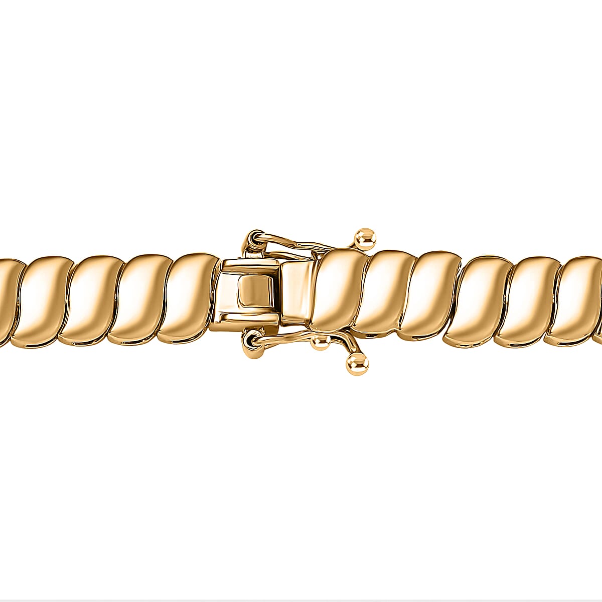 EverTrue Bronzella Collection Wave Link Necklace in 18K YG Plated Bronze 18 Inches image number 4