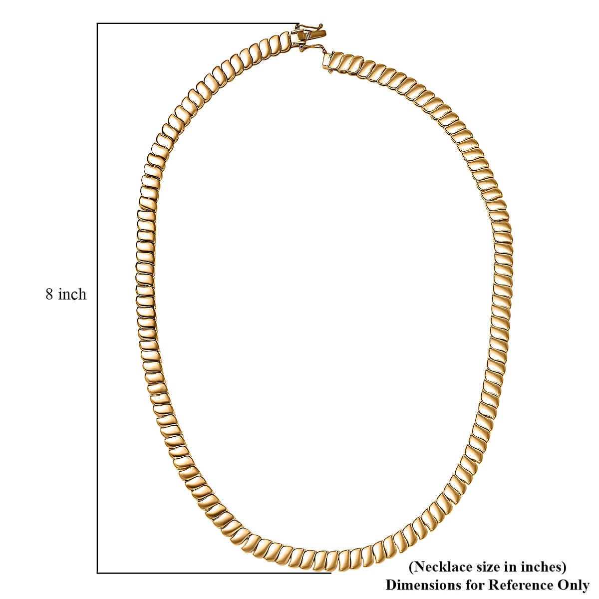 EverTrue Bronzella Collection Wave Link Necklace in 18K YG Plated Bronze 18 Inches image number 5