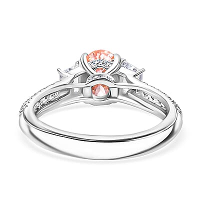 IGI Certified Luxuriant Lab Grown Pink Diamond (IR) 5.0) VS and Lab Grown Diamond 2.00 ctw Ring in 950 Platinum (Size 8.0) 6.35 Grams
