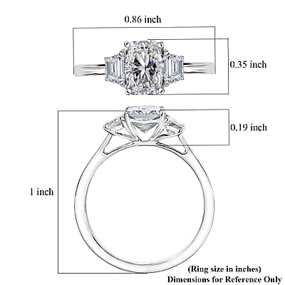 Luxuriant Lab Grown Diamond EF-VS 2.25 ctw Ring in 950 Platinum (Size 5.0) 5.10 Grams