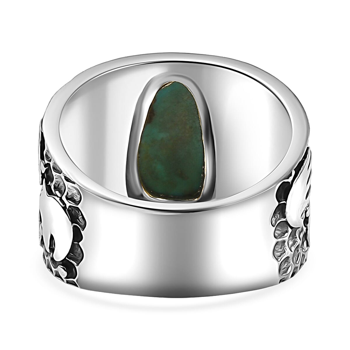 D'Joy Artisan Crafted Tahoe Naveda Turquoise 2.35 ctw Ring in Sterling Silver (Size 10.0)  image number 4