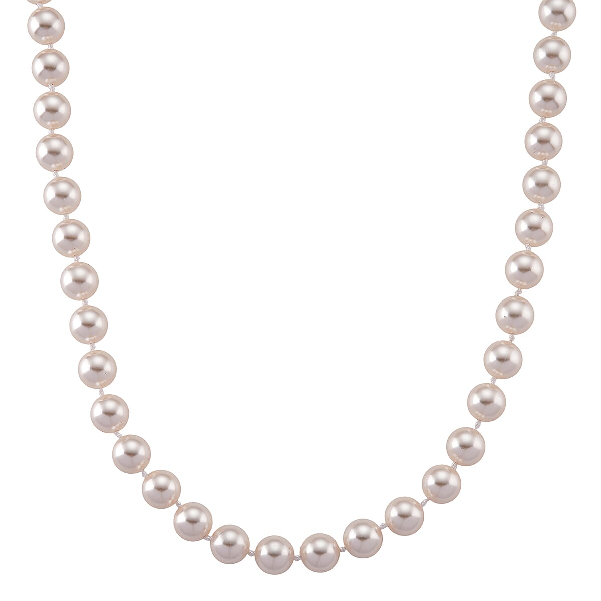 White Shell Pearl Necklace in Stainless Steel 20 Inches image number 0