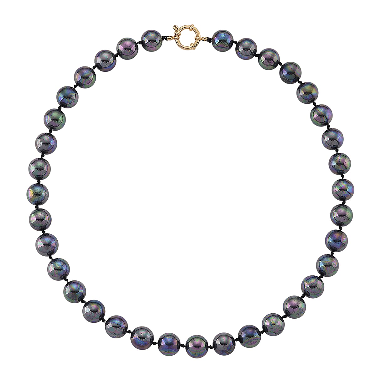 Tahitian Shell Pearl Necklace in ION Plated YG Stainless Steel 20 Inches image number 2