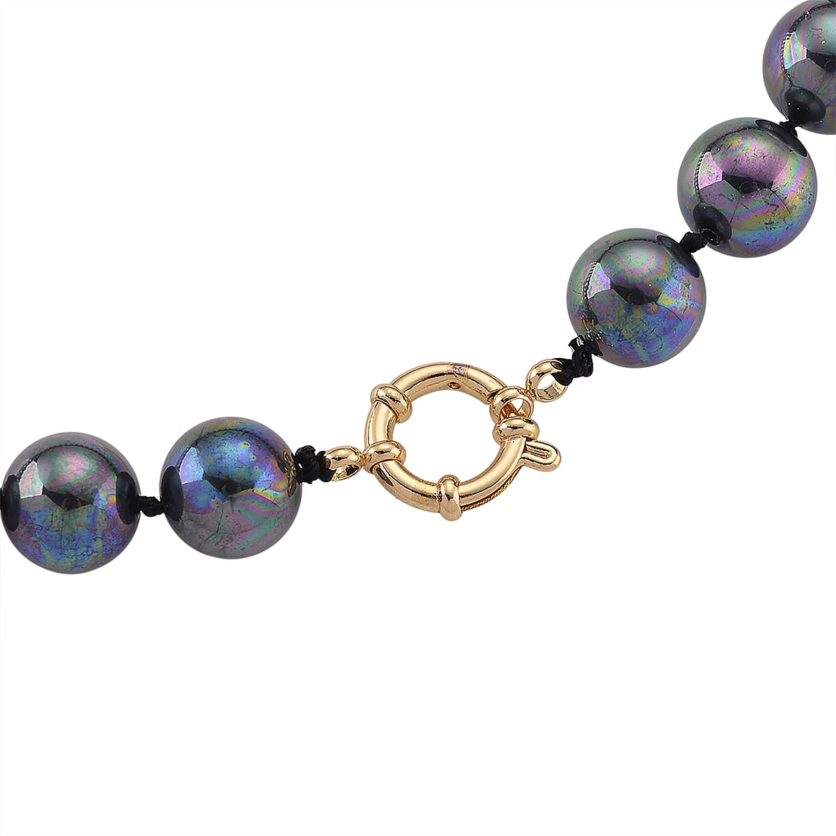 Tahitian Shell Pearl Necklace in ION Plated YG Stainless Steel 20 Inches image number 4