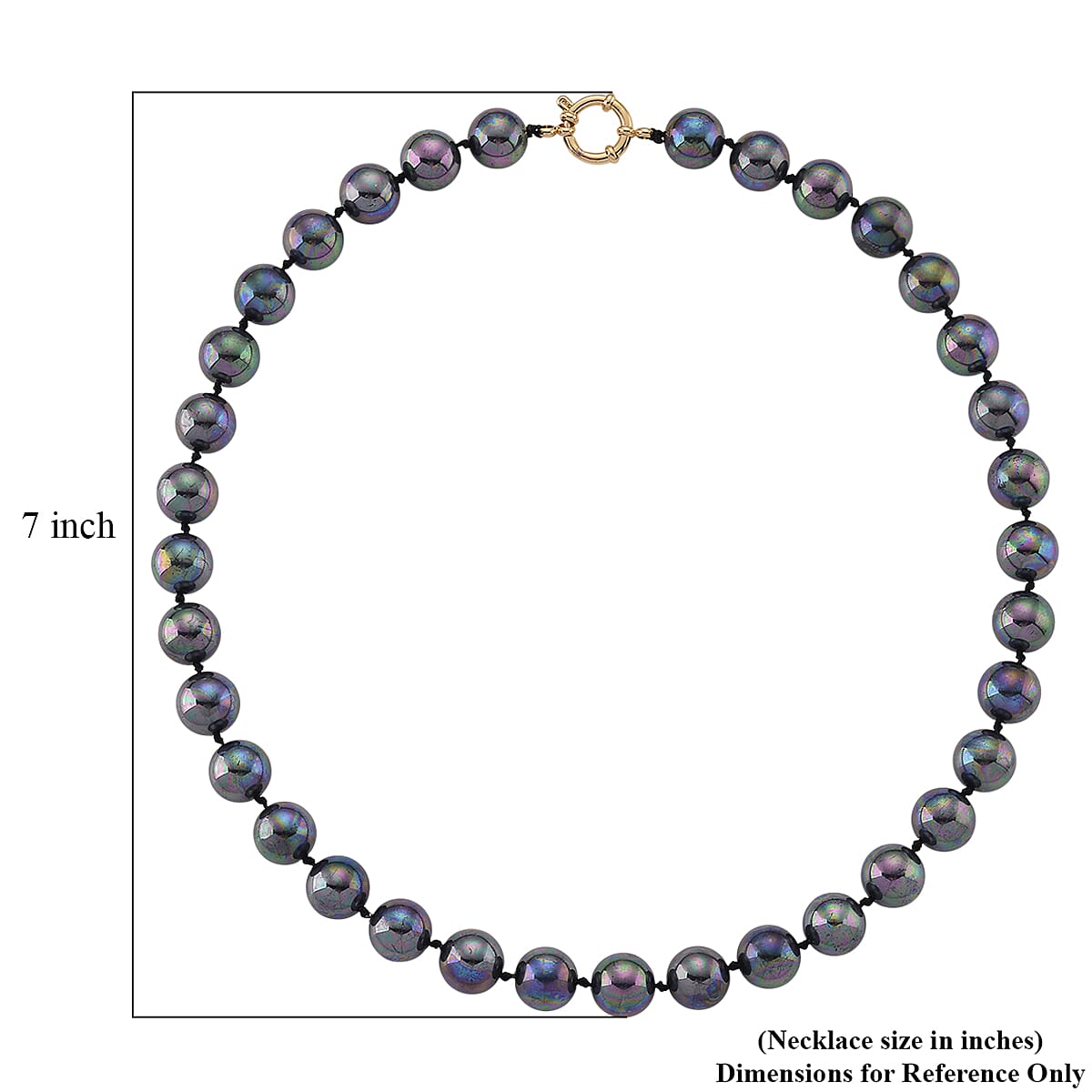 Tahitian Shell Pearl Necklace in ION Plated YG Stainless Steel 20 Inches image number 5