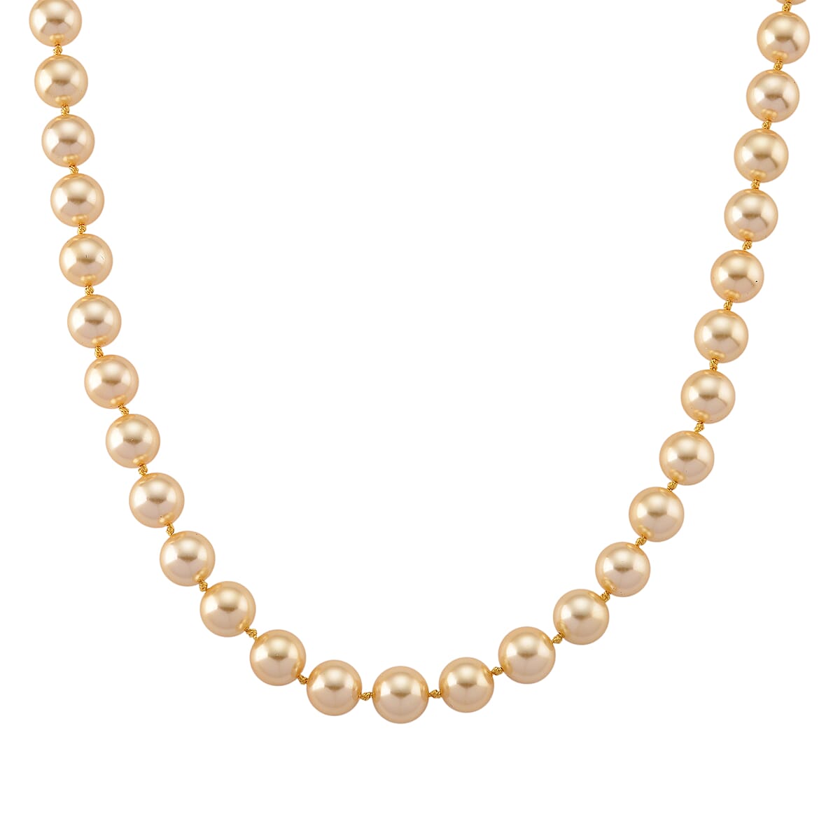 Golden Shell Pearl Necklace in ION Plated YG Stainless Steel 20 Inches image number 0