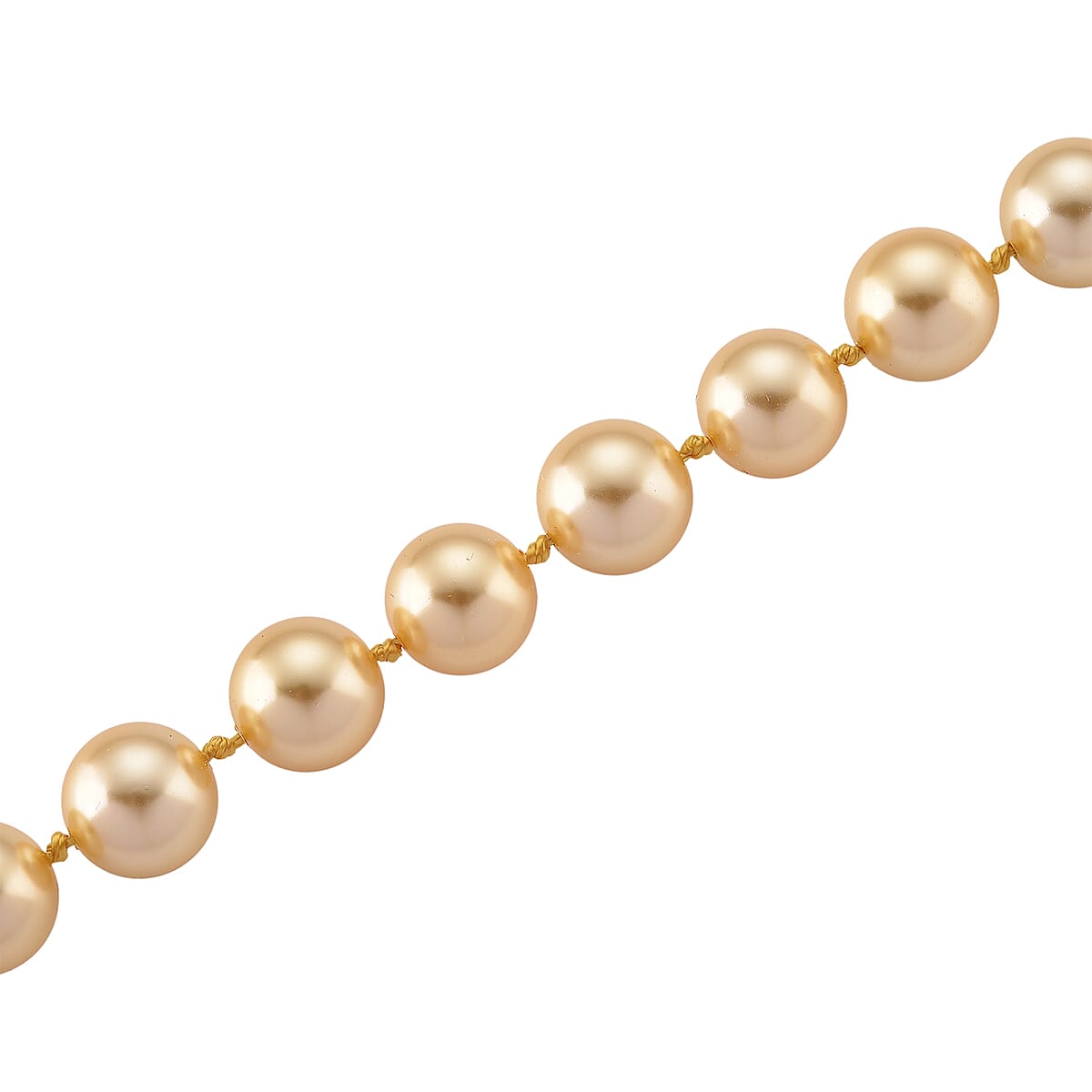 Golden Shell Pearl Necklace in ION Plated YG Stainless Steel 20 Inches image number 3