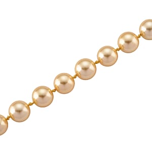  Golden Shell Pearl Necklace in ION Plated YG Stainless Steel 20 Inches