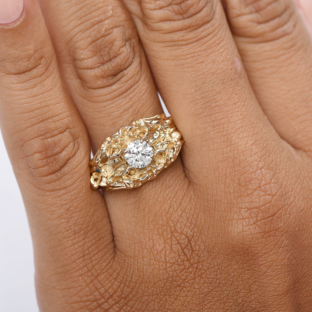 Luxuriant Lab Grown Diamond VS 0.75 ctw Ring in 10K Yellow Gold (Size 10.0) 9.99 Grams image number 2